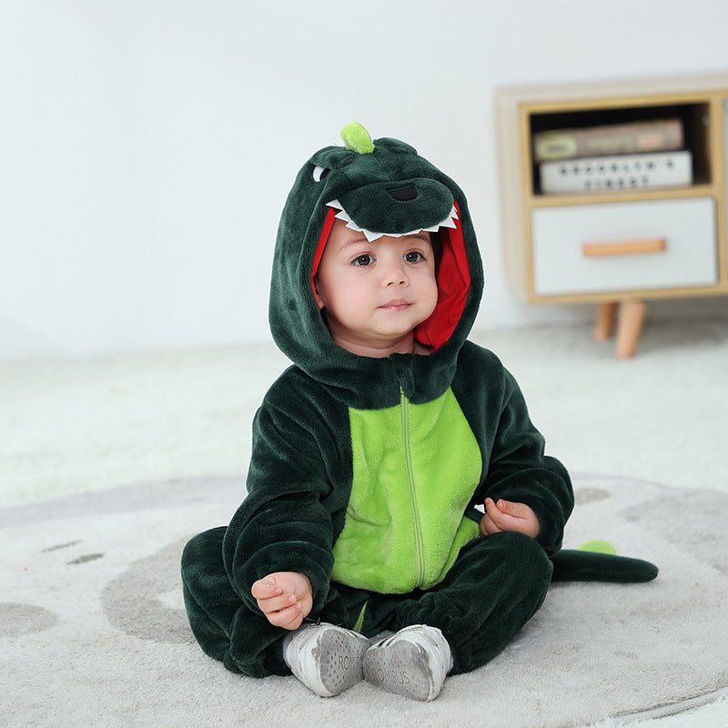 Flannel Animal Shape Baby Jumpsuit for Autumn/Winter