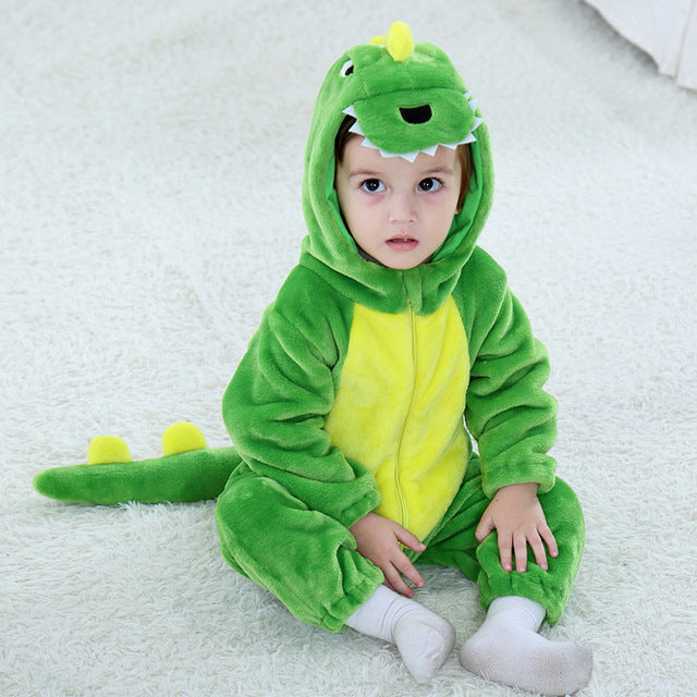 Flannel Animal Shape Baby Jumpsuit for Autumn/Winter