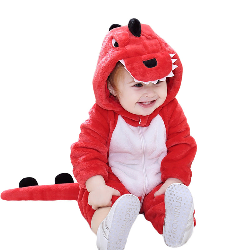 Flannel Animal Shape Baby Jumpsuit for Autumn/Winter
